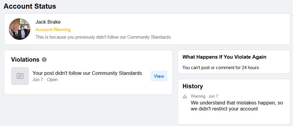 FB ban