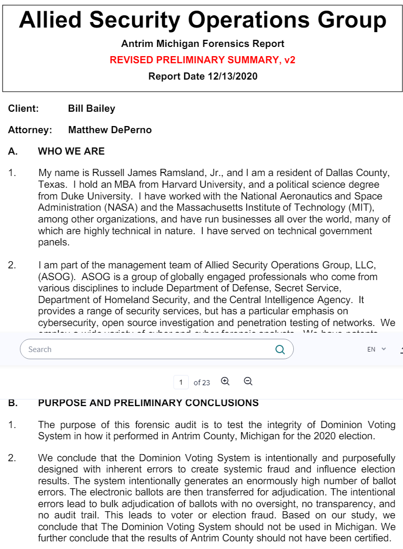 Sidney Powell Antrim Allied Forensic Report scribd