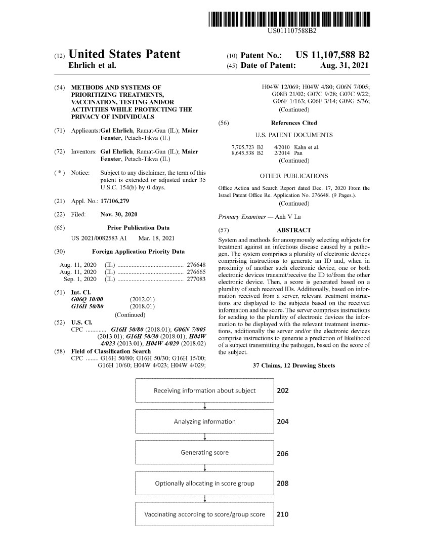 Patent11107588B2 1